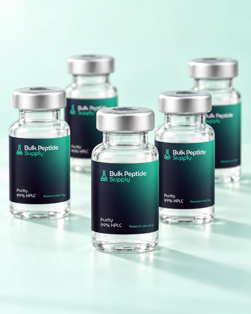 A group of Bulk Peptide Supply vials